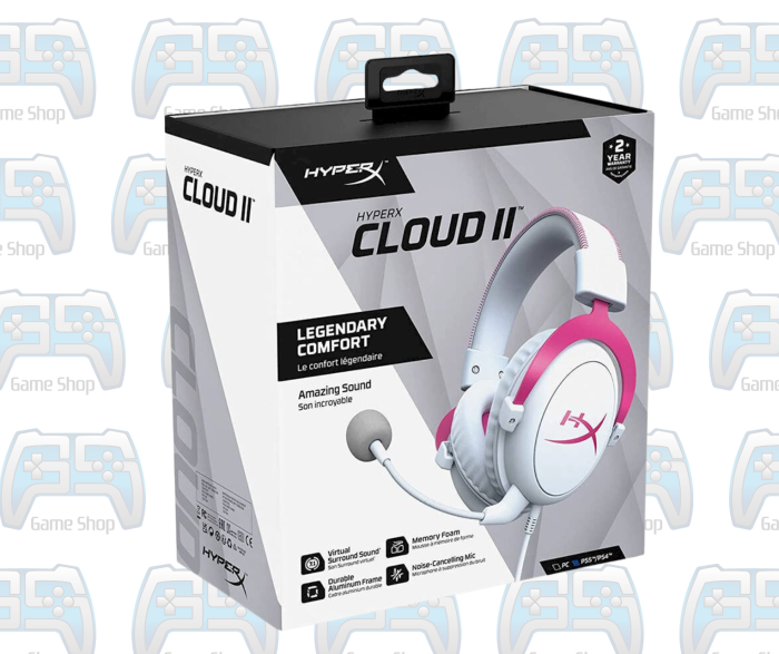 CASQUE GAMING HYPERX CLOUD II USB WIRED SURROUND 7.1 PINK